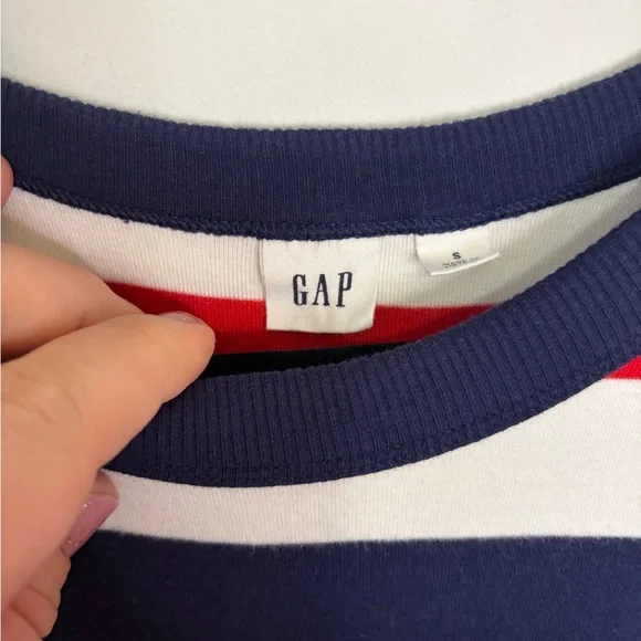 GAP Sleeveless Striped Dress - Red, Navy & White size small - Picture 2 of 8